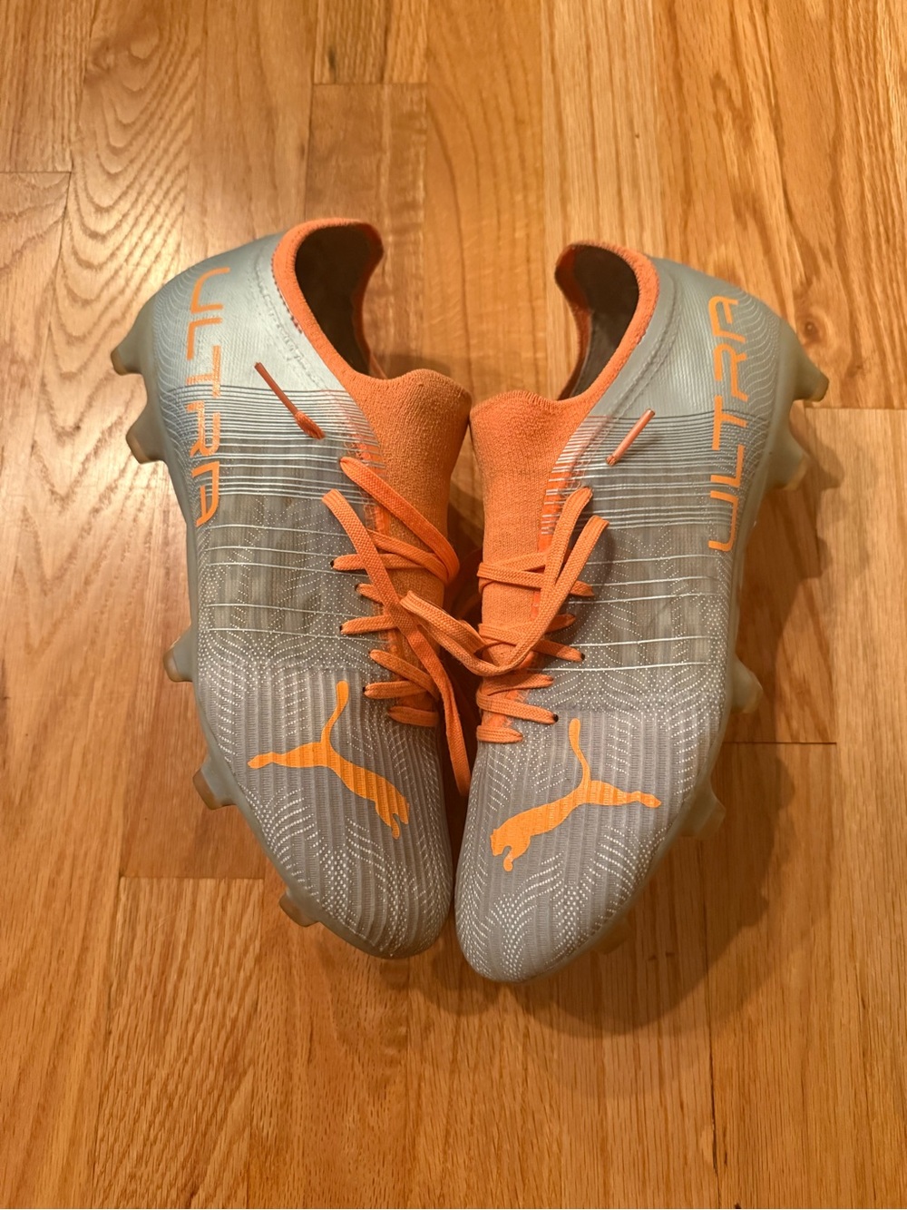 Puma Ultra 1.4 FG AG Soccer Cleats Shoes Silver 106694-01 Mens Size 9